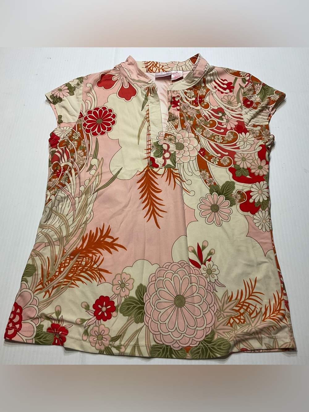 Xhilaration Women's short sleeve floral T shirt top size M Fairy Boho Y2K